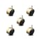 Service Caster 2.375 Inch Antique Brass Hooded Urethane Wheel Grip Ring Chair Casters, 5PK SCC-GR02S60D-NYU-WA-716X78-5 - alternate 1